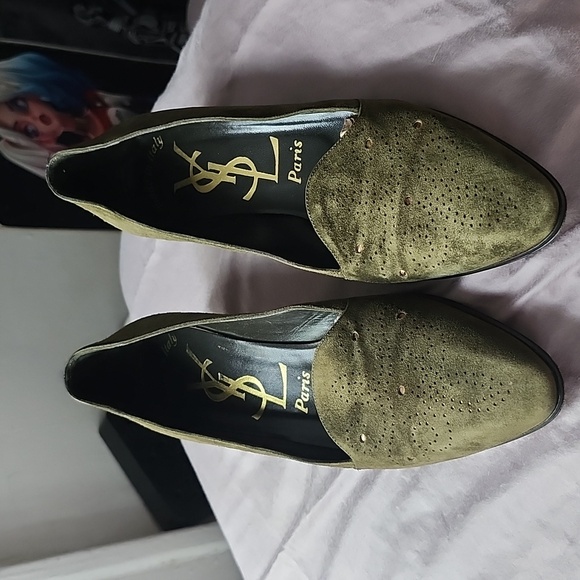 YSL suede heel olive green - Picture 1 of 7